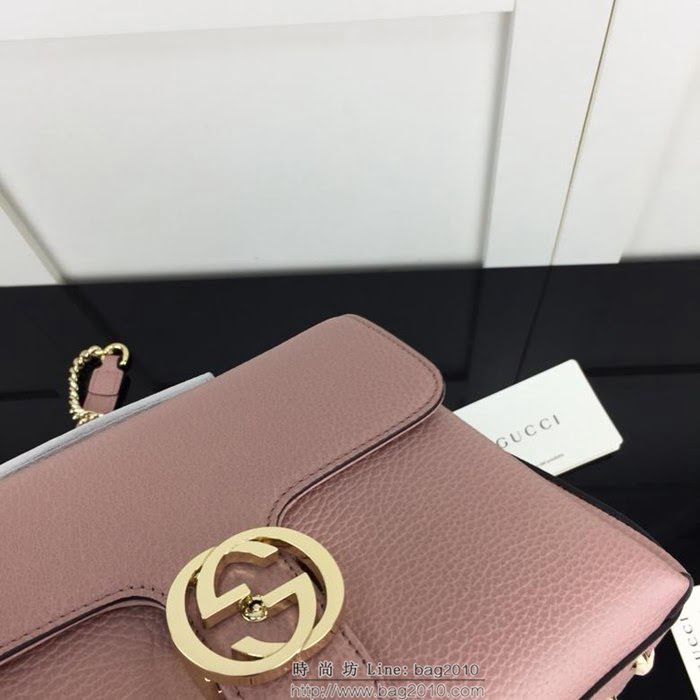 GUCCI古馳 新款 專櫃品質 原單 510302 粉色 鏈條 手提 單肩 斜挎包HY1350
